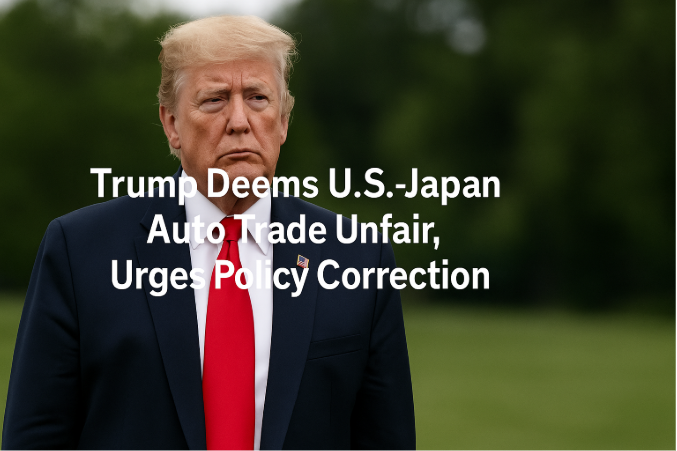 Trump Deems U.S.-Japan Auto Trade Unfair, Urges Policy Correction